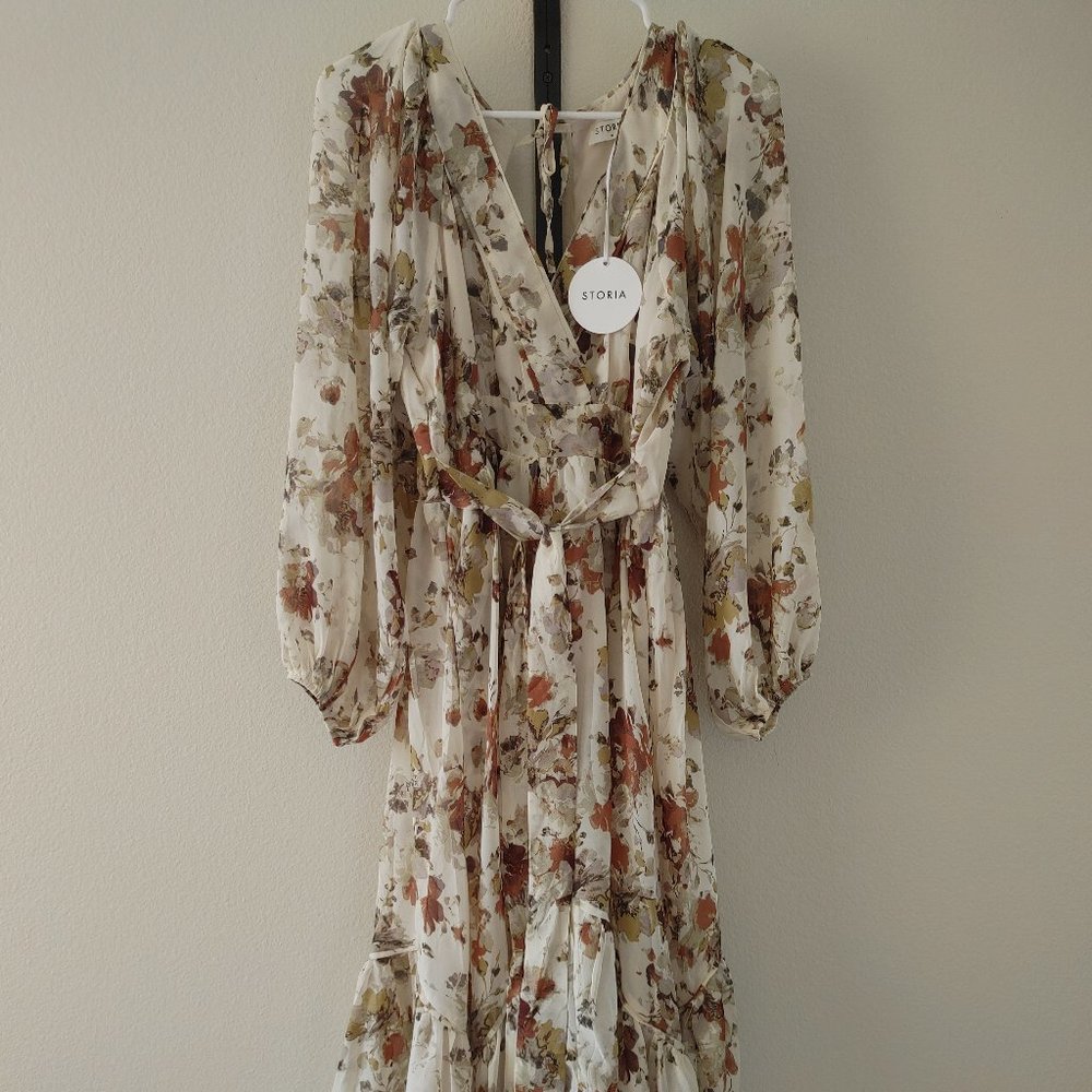 Morning Lavender long sleeve midi maxi dress